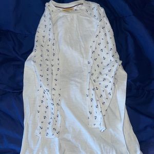 3/4 Sleeve Anchor Print Raglan T-Shirt